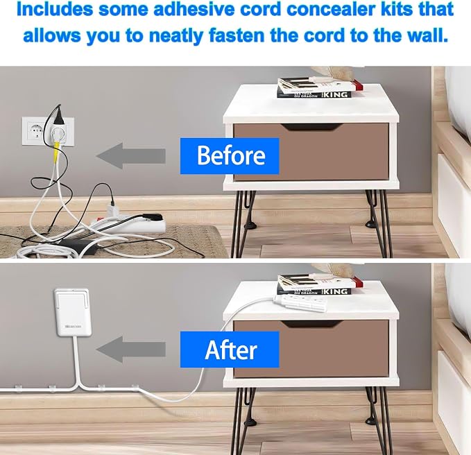 6FT Ultra Flat Plug Dual Extension Cord - Image 4