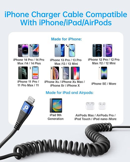 iPhone Charger Cable for Car 3FT, Retractable Charging Cord Compatible - Image 6