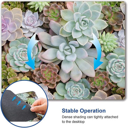 Cute Succulents Mouse Pad, Natural Plants Mousepad - Image 6