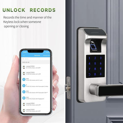 Smart Door Lock, Heavy Duty 5 in 1 Keyless Entry Door Lock, Full App Control - Image 5