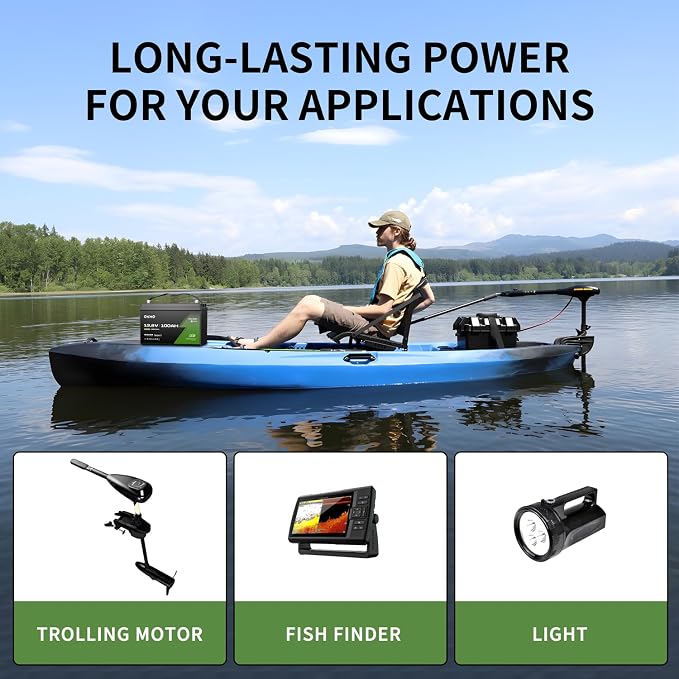 OKMO 12V 100Ah TM LiFePO4 Battery, Lithium Battery 150A BMS - Image 6