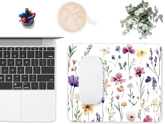 Mouse Pad, Cute Purple Wildflowers Mouse Pads - Image 6