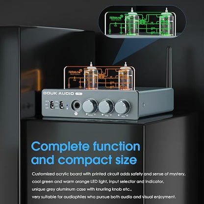Douk Audio T6 2 Channel 80 watts x2 Bluetooth Tube Amplifier Hi-Fi Stereo Power - Image 5