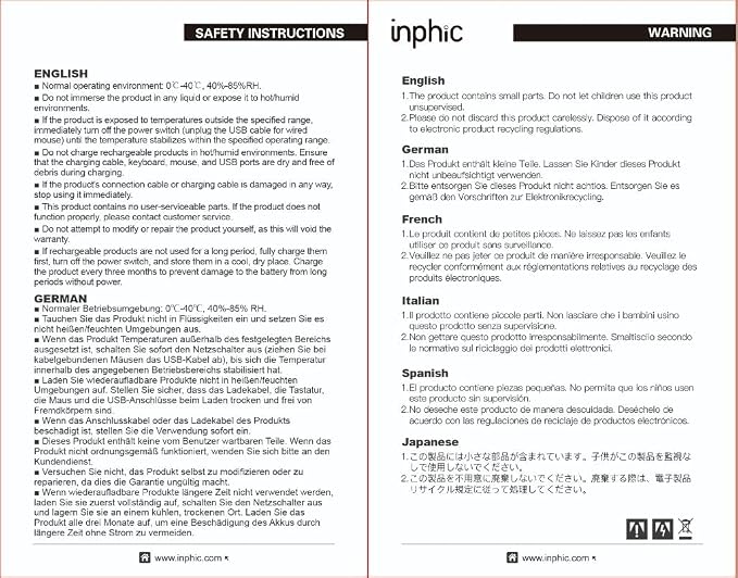 INPHIC IN9 Wireless Gaming Mouse, True Tri-Mode Bluetooth/Type-C Wired/2.4G - Image 10