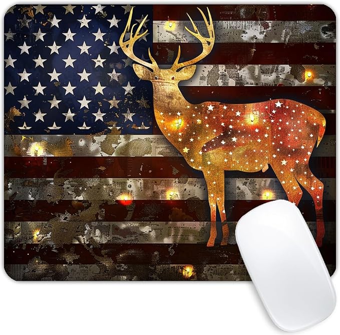 Square Mouse Pad Majestic Deer by Goodsprout
