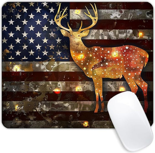 Square Mouse Pad Majestic Deer by Goodsprout
