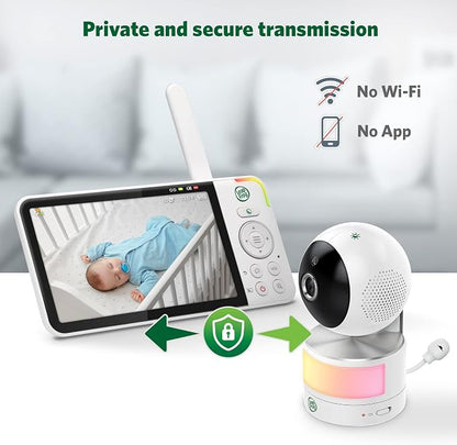 LeapFrog LF915-2HD Baby Monitor, 2 Cameras, 5” 720p Screen, 360° Pan-Tilt-Zoom - Image 7