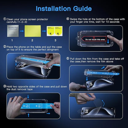 Uyiton Anti-Blue Light for iPhone 14 Pro Screen Protector - Image 4