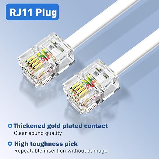 Phone Extension Cord 15 Ft 1pcs, Telephone Cable - Image 2