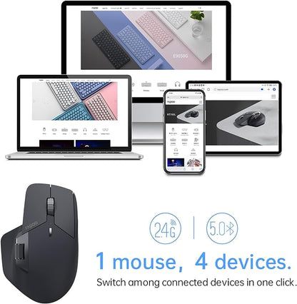 Rapoo MT760 Multi-Device Wireless Mouse, 11 Programmable Buttons, 4K DPI - Image 2