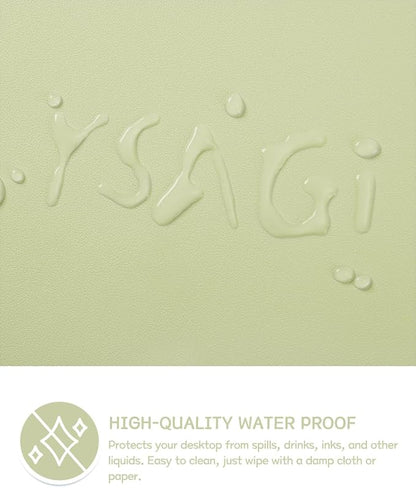 YSAGi Non-Slip Leather Desk Pad, Waterproof Laptop Computer Desk Keyboard Mat - Image 3