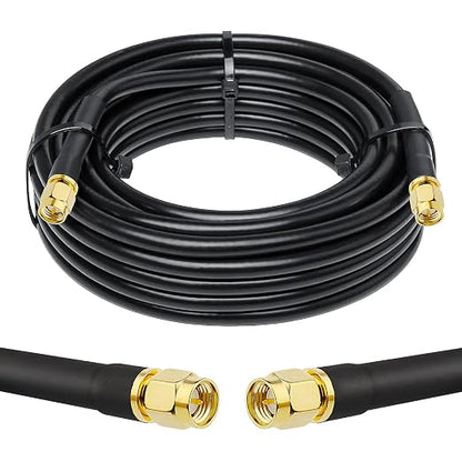 MOOKEERF KMR240 SMA Male to SMA Male Coaxial Cable 50 ohm Coax Ultra Low Loss by MOOKEERF