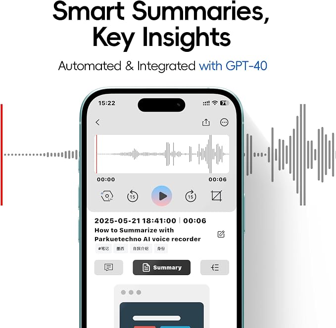 AI Voice Recorder, Parkuetechno Voice Recorder - Image 2