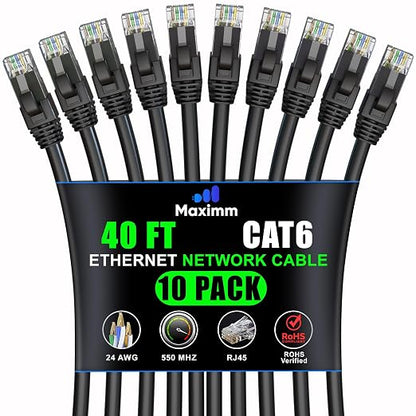 Maximm Cat 6 Ethernet Cable 40 ft by MaximmCable
