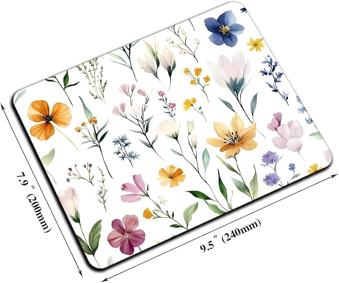 Mouse Pad, Cute Wildflowers Flowers Mouse Pads - Image 2
