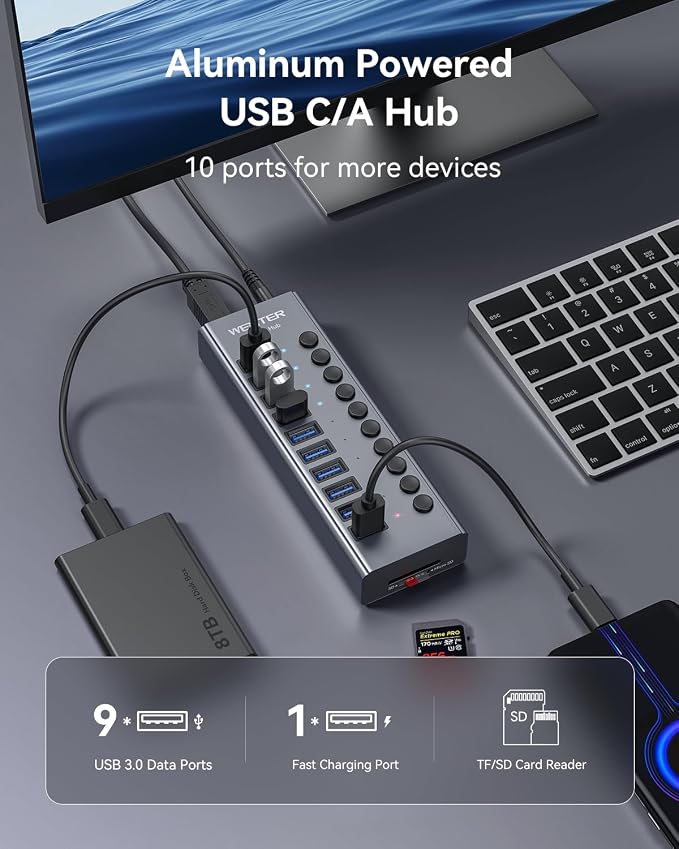 WENTER Powered USB Hub 3.0 - Image 2