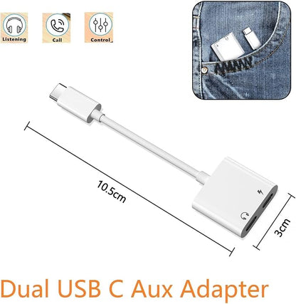 Dual USB C Headphone and Charger Adapter - Image 8
