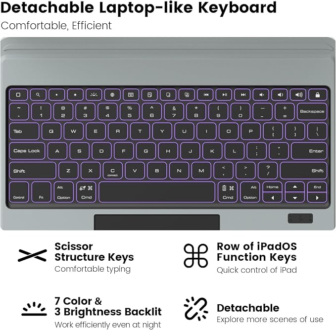 Nillkin Keyboard Case for iPad Air 13-inch, iPad Pro 12.9-inch Rugged Case - Image 3