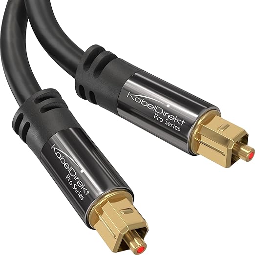 TOSLINK – Optical Audio Cable – 49ft – Designed in Germany – Fiber Optic Cable by Kabeldirekt