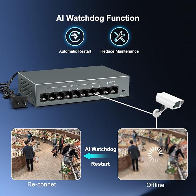 YuanLey 8 Port Gigabit PoE Switch - Image 7