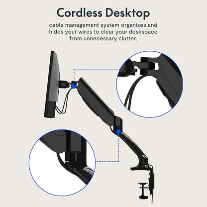FlexiSpot Single Monitor Stand for Desk Adjustable Spring Vesa Monitor Mount - Image 3