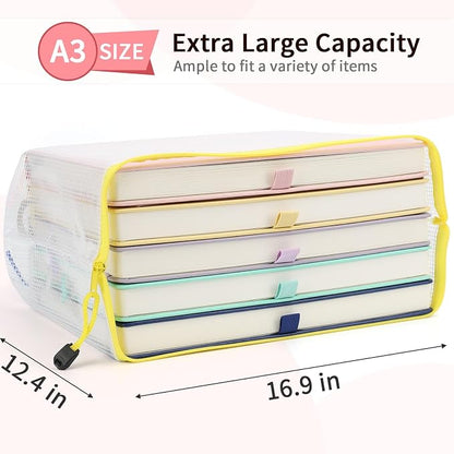 Umriox Zipper Pouch, 16.9x12.4 in, Extra Large Zipper Bags, Waterproof Zipper - Image 2