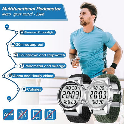 Hearkent Pedometer Watch for Walking Steps and Miles-Men&Women-Step Counter for - Image 3