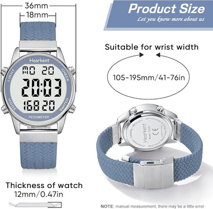 Hearkent Pedometer Watch for Walking Steps and Miles-Men&Women-Step Counter for - Image 2