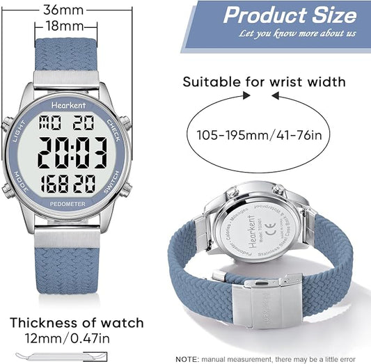 Hearkent Pedometer Watch for Walking Steps and Miles-Men&Women-Step Counter for - Image 2