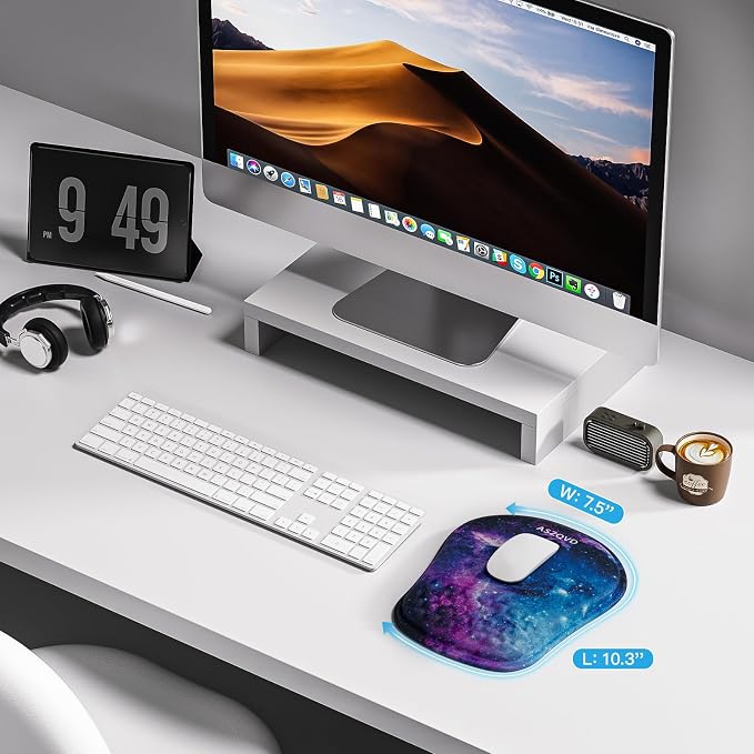 Mouse Pad with Wrist Rest, Ergonomic Mousepads with Wrist Support, Soft Lycra - Image 5