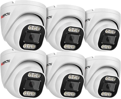 MWRCTV 8MP POE IP Camera Outdoor, 4K Turret Security Dome Camera 2.8mm Wide by MWRCTV