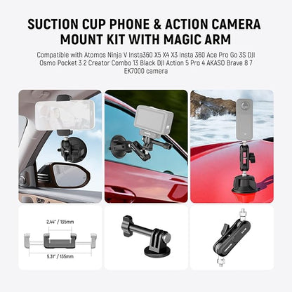 NEEWER Suction Cup Phone Holder & Camera Mount Compatible - Image 2