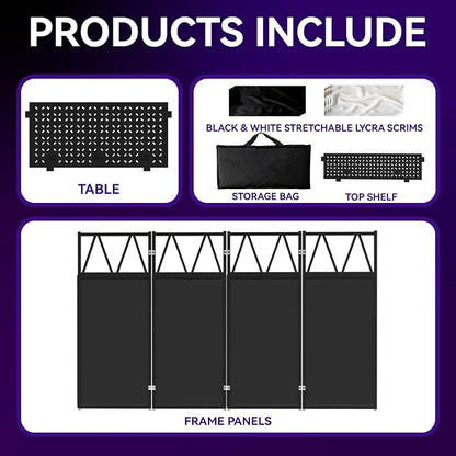 Portable DJ Booth Table, Foldable DJ Table Stand Portable - Image 6