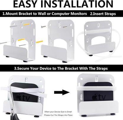 Cable Box Wall Mounting Modem for Most Small Narrow Devices Apple TV, Amazon - Image 4