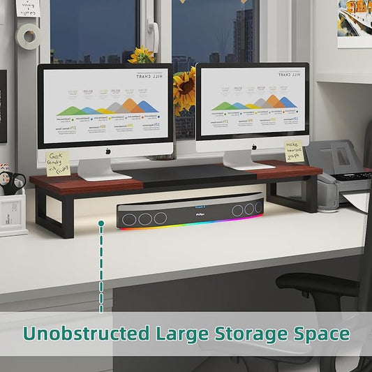 Dual Monitor Stand Riser, 39Inch Large Monitor Stands - Image 2