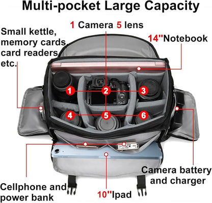 CADeN Camera Bag Case Shoulder Messenger Bag - Image 2
