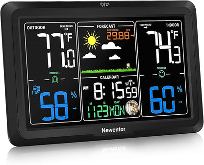 Newentor Weather Station Wireless Indoor Outdoor, Indoor Outdoor Thermometer by Newentor