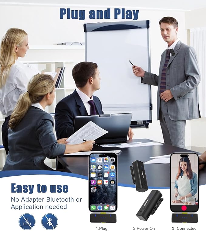 FULAIM X2 Wireless Lavalier Microphone - Image 2