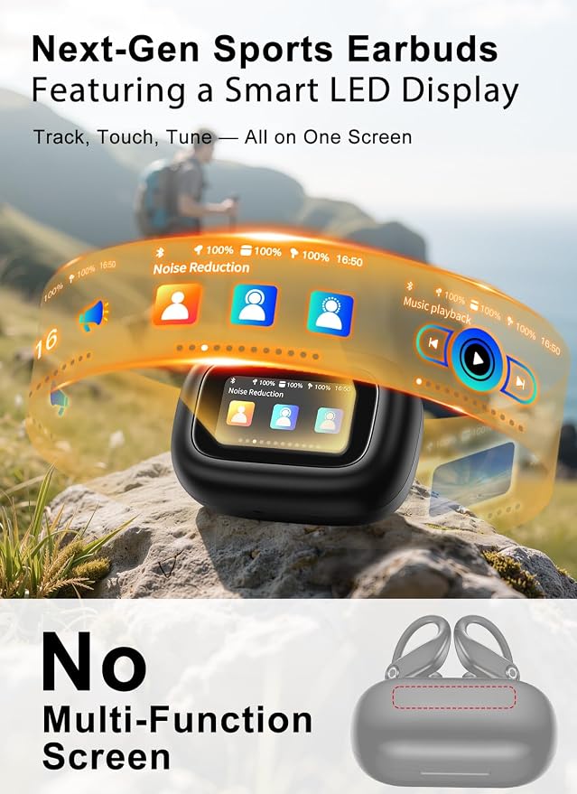 Wireless Earbuds, ENC Noise Cancelling Sport Ear Buds - Image 2