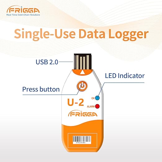 Frigga 50 Pack 100 Days USB Temperature Data Logger Single Use Temperature - Image 5