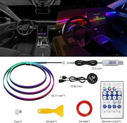 Dreamcolor Acrylic Interior Car LED Strip Light - Image 3