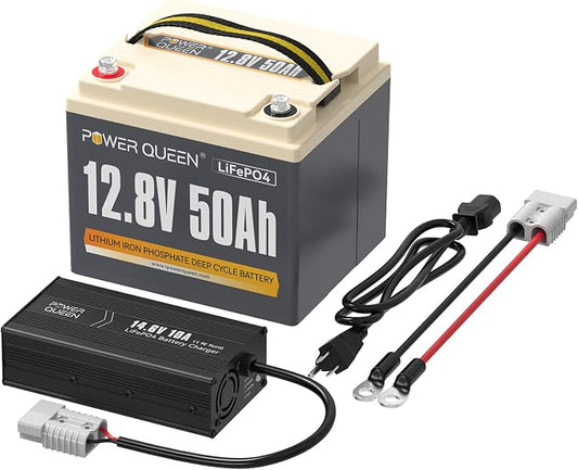 Power Queen 12.8V 50Ah LiFePO4 Battery by PowerQueen