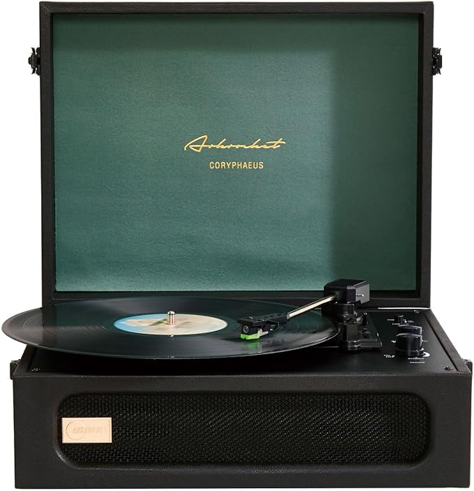 Arkrocket Coryphaeus Vinyl Record Player 3-Speed Bluetooth Input and Output by ARKROCKETAUDIO