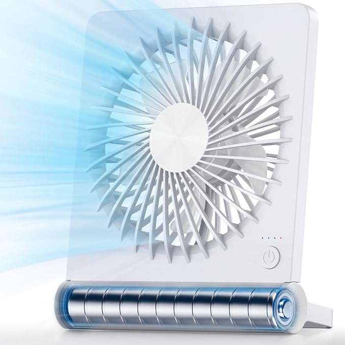 Koonie Portable Desk Fan, 3.5-20hrs Battery Operated Small USB Fan by Koonie