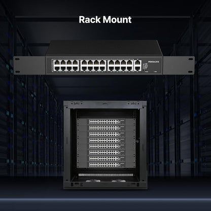24 Port PoE Switch, 10/100Mbps PoE+ Ethernet Switch Unmanaged - Image 7