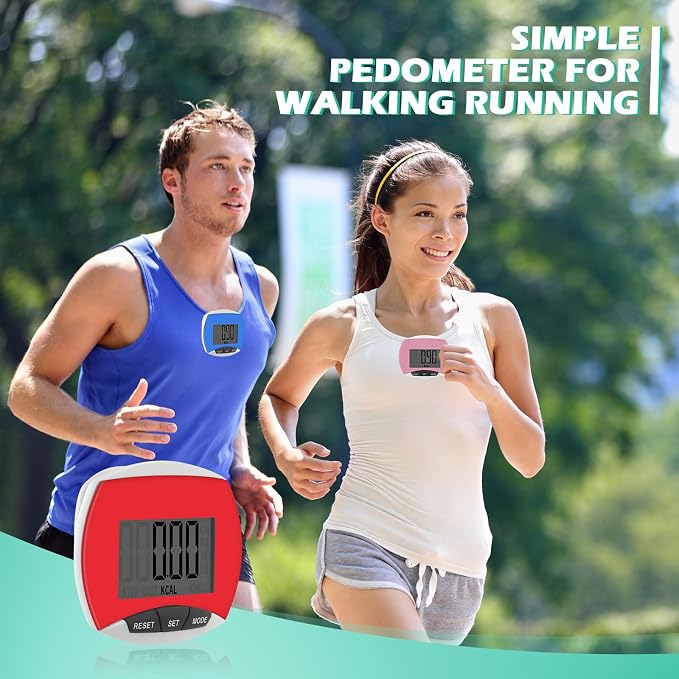 Copkim 12 Pcs Simple Pedometer for Walking Bulk LCD Step Counter - Image 4