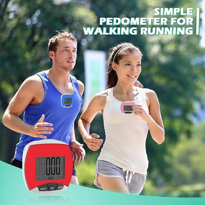 Copkim 12 Pcs Simple Pedometer for Walking Bulk LCD Step Counter - Image 4