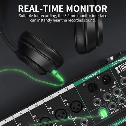 XTUGA 6 Channel Audio Mixer Sound Board Mixing Console, Audio Interface PC USB - Image 5