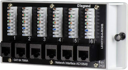 Legrand - OnQ Home Theater Patch Panel, 6 Port Interface Module, Cat 6A Network - Image 3