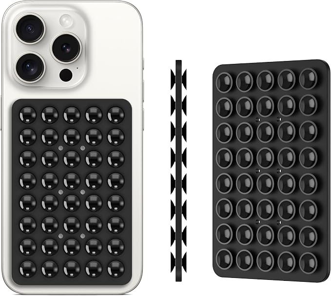 Silicone Double Sided Suction Phone Case Mount, Detachable Hands Free & Strong by CMZZ